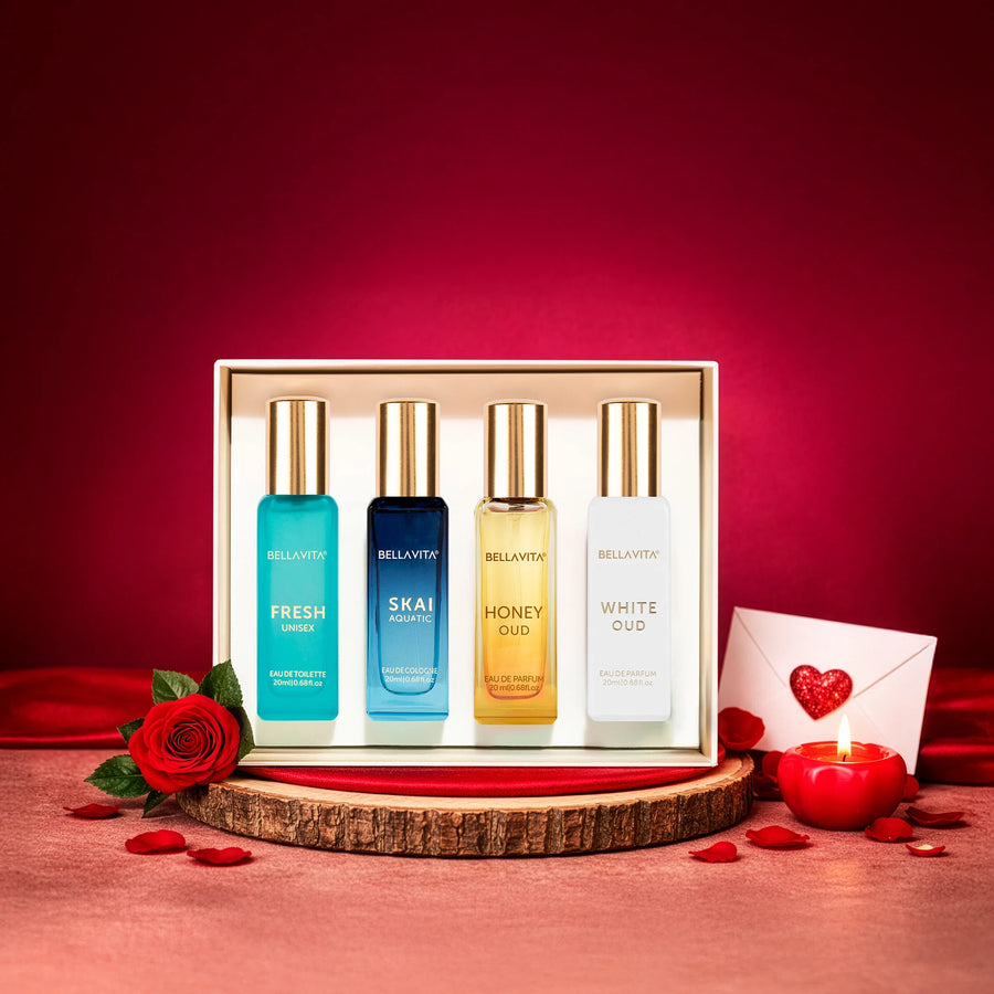 BELLAVITA Luxury Unisex Perfume Gift Set - 4x20 ML  -  80 ml