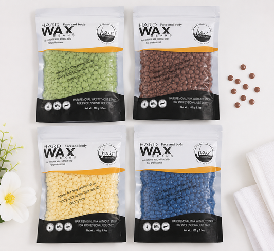 Hard Wax Beans for Face & Body Hair Removal – No Strip Wax Beads | Professional Hair Removal Wax | 100g - pack of 4 pcs