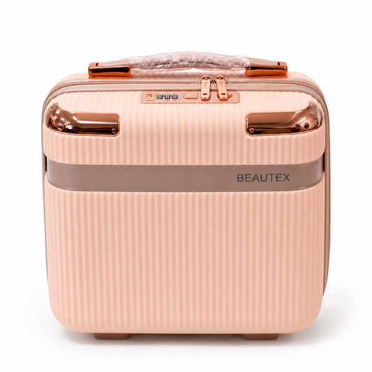 BEAUTEX Premium Hard Shell Travel Makeup Vanity Case with TSA Lock – Portable Cosmetic Organizer