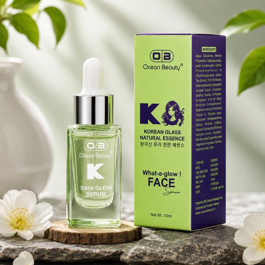 Ocean Beauty Korean Glass Natural Essence Skin Glow Face Serum | Hydrating & Radiance Boosting Serum | 10ml