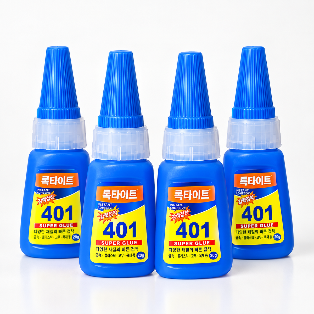 Korean 401 Instant Adhesive Glue – Fast Bonding Multi-Purpose Glue - pack of 4pcs