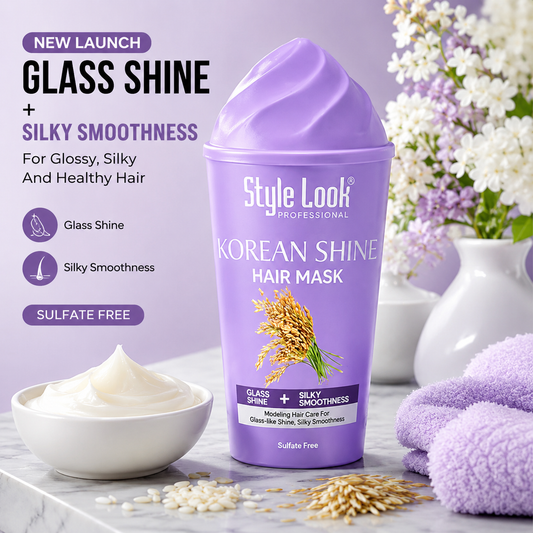 Style Look Professional Korean Shine Hair Mask | Glass Shine & Silky Smoothness | Deep Nourishing Hair Treatment | Sulfate-Free