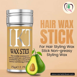 IKT Hair Wax Stick | Non-Greasy Hair Styling Wax | Flyaway & Frizz Control | Strong Hold Hair Wax Stick