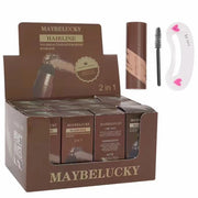 MAYBELUCKY 2-in-1 Hairline Shadow Powder with Brush & Puff | Instant Hairline Touch-Up & Root Cover | Natural Hair Filling Powder - pack of 1 Pcs