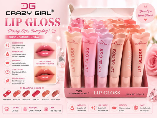 Crazy Girl Lip Gloss | Hydrating High Shine Glossy Lip Gloss | Lightweight & Non-Sticky Formula |