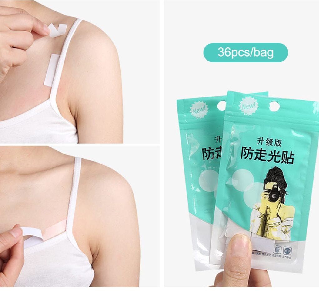 Invisible Anti-Exposure Body Tape | Fashion Double-Sided Clothing Tape | Skin-Friendly Adhesive Strips | 36 Pieces-pack of 2 packet