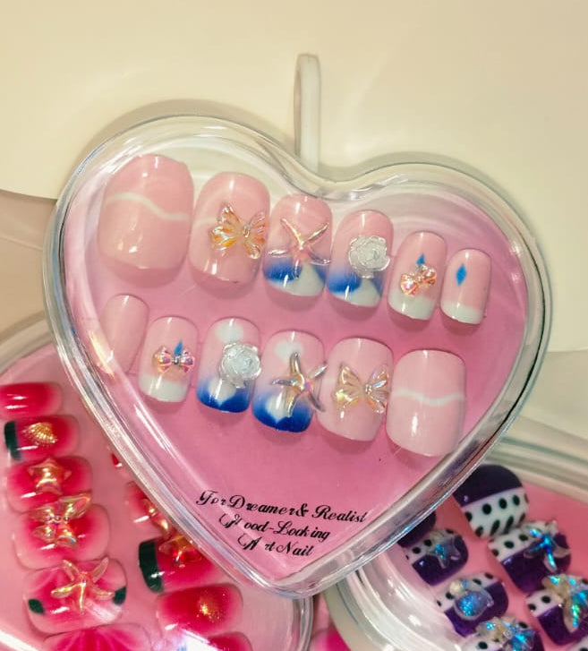 Heart-Shaped Decorative Nail Art Set