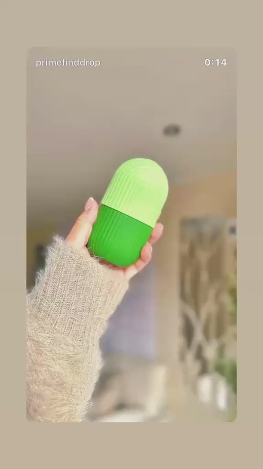 Reusable Ice Roller for Face | Silicone Ice Face Roller Mold | Facial Ice Massage Tool | Skin Cooling & Puffiness Relief