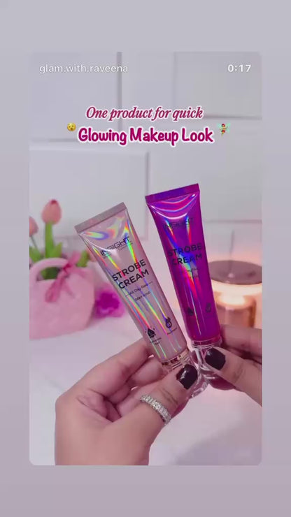 Insight Strobe Cream | Illuminating Makeup Base & Highlighter | Instant Glow Primer | Dewy Gold / Dewy Rose.